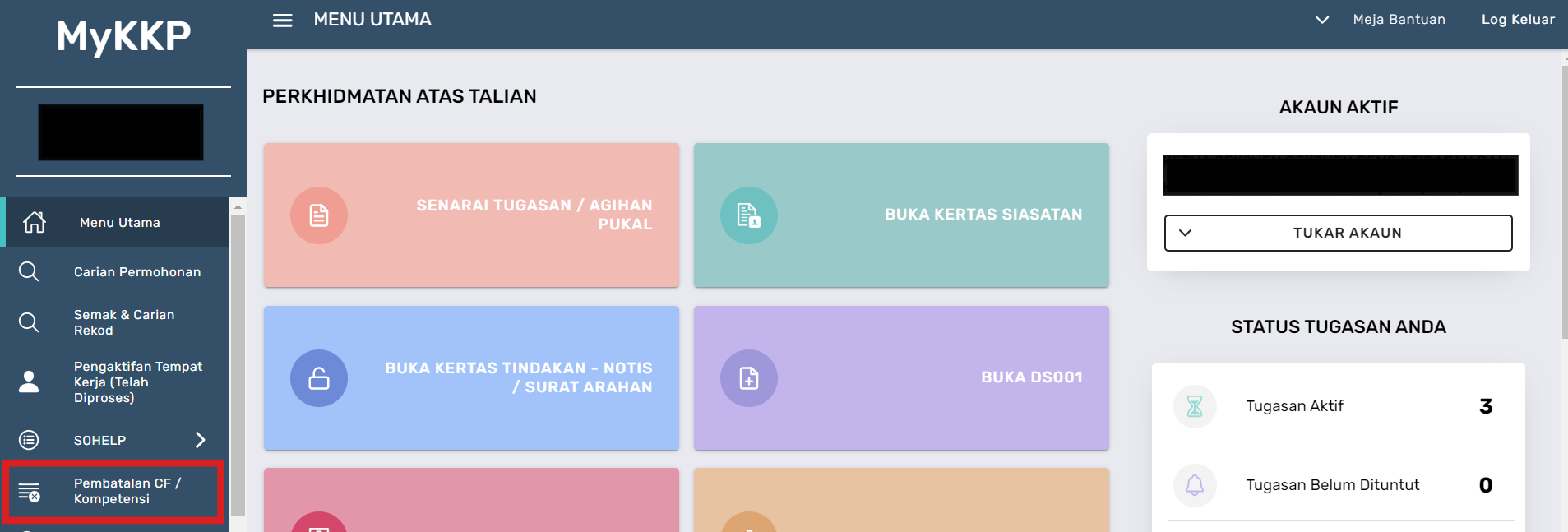 Laman Pengarah/Timbalan Pengarah dan Ketua Seksyen