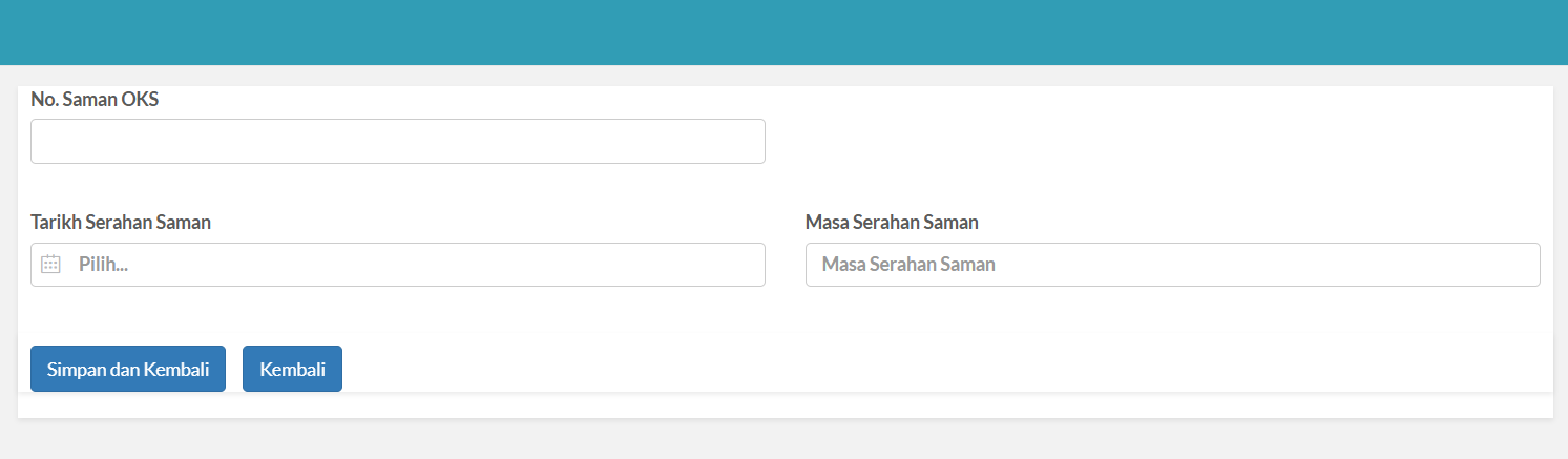 Pop-up Maklumat Saman