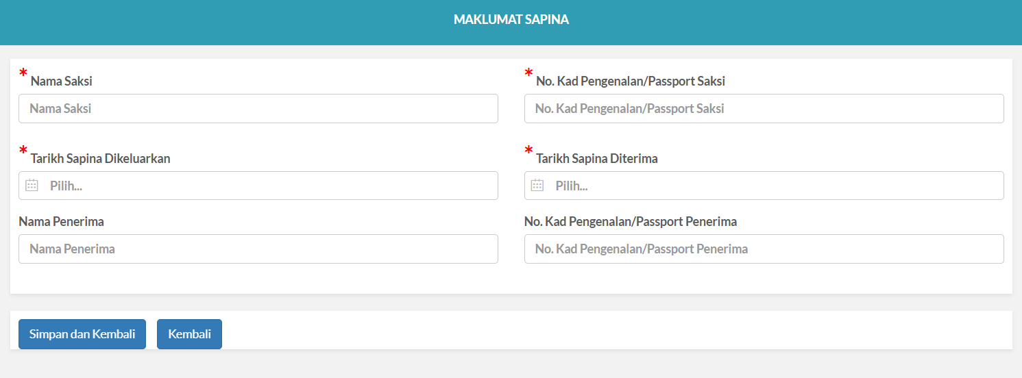 Pop-up Maklumat Sapina