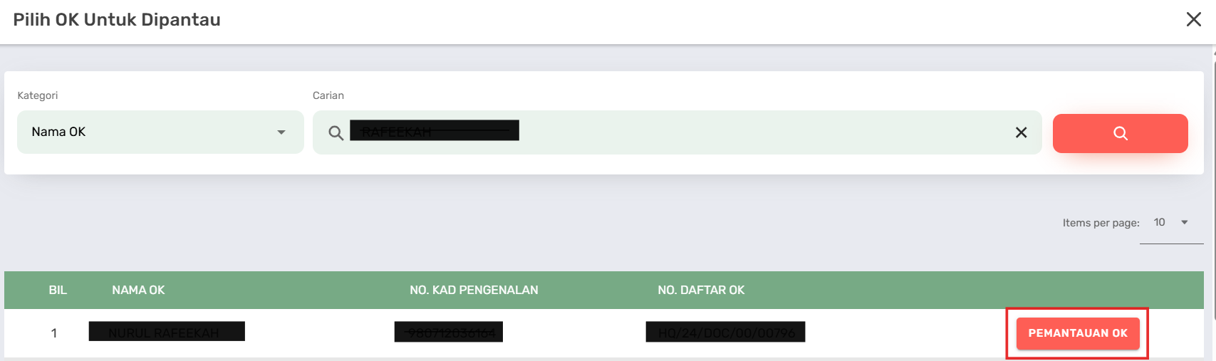 Halaman Popup OK Untuk Dipantau